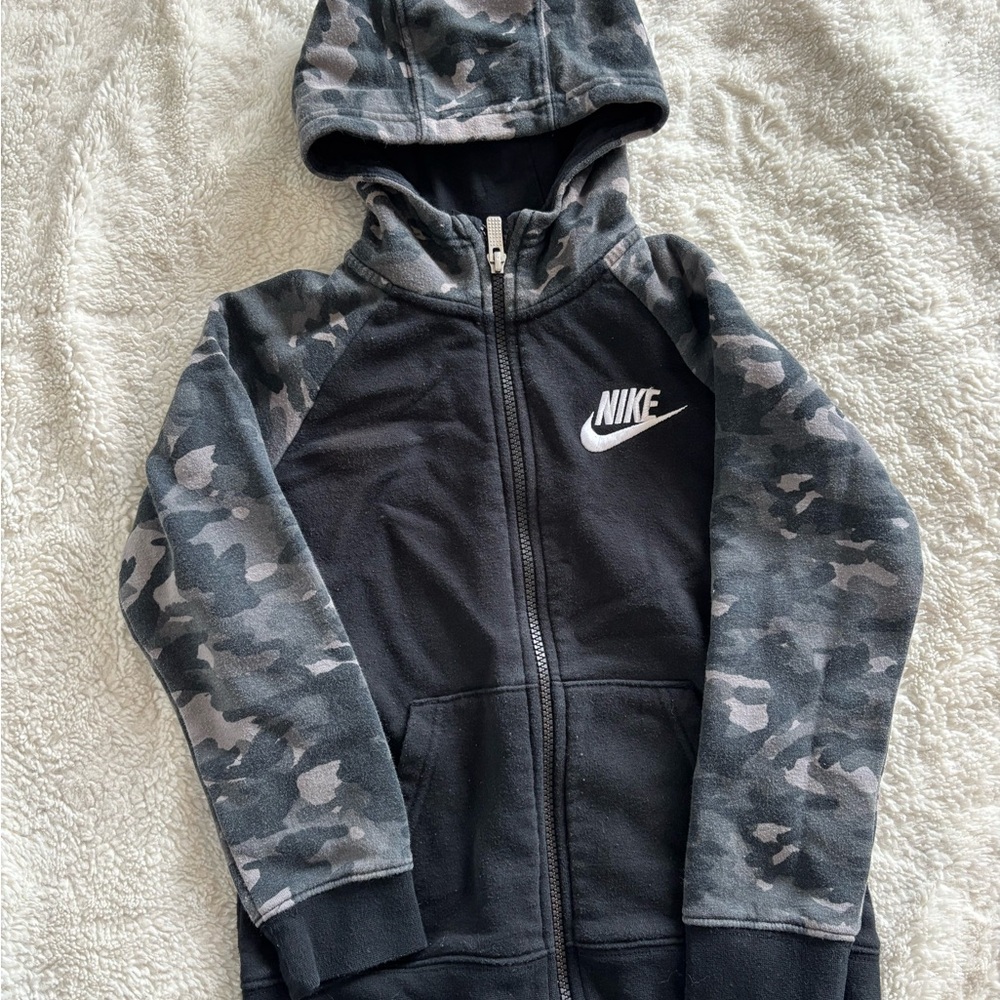 Nike Kids Camo Black Hoodie
